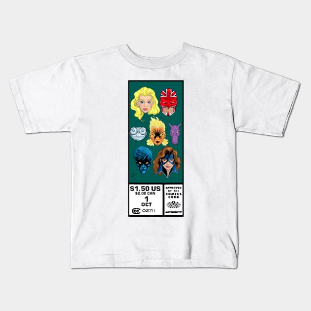 Classic heroes of Europe Kids T-Shirt by Next Universe Designs